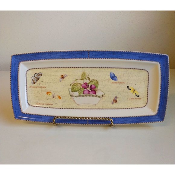 Wedgwood Queen's Ware Sarah's Garden Porcelain Sandwich Tray